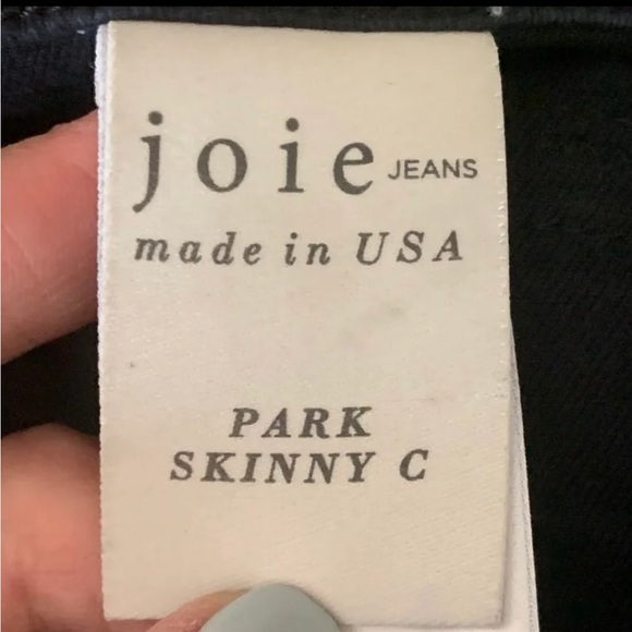 JOIE Park Skinny C Star Print Low-Rise Jeans Caviar Gray Size 25 - Picture 4 of 12